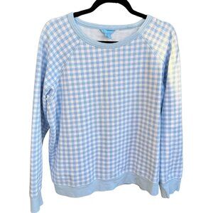 Gingham Blue Sweatshirt